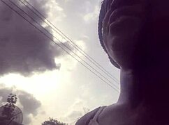 Crazy chick hunting a supermarket for a lighter to smoke.