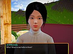 Playing my new family game with big ass brunette.