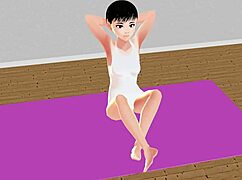 leo tries anime yoga stretches