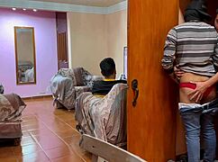 me, i hooked up with my neighbor's boyfriend, he got me hot and pounded my ass without anyone seeing