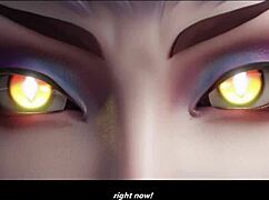 k da evelynn dominates in 3d cartoon, banging 4 guys at once