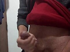 Skinny Amateur Jerks Off With Clothes On Solo