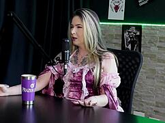 Raphaela Savanah in sheer red Halloween, afraid of cuckold fame 😈