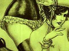 vintage erotic drawings tell a sensual retro story