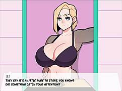 android 18's passionate blowjob in foxicube parody