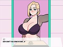 android 18's passionate blowjob in foxicube parody