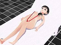 Did you see that anime girl in the tiny micro bikini getting a nip slip?