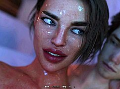 horny stepmom's pussy groped while bathing in 3d hentai animation.