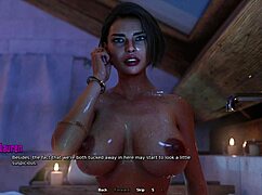 horny stepmom's pussy groped while bathing in 3d hentai animation.