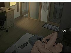 In this hentai game, tenants of the dead get fucked in scene 1 with big tits! 😏