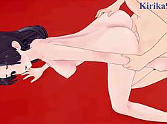 Mitsuko Kongou and Misaki Shokuhou engage in intense sex in this Railgun hentai