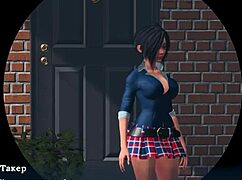 my sexy neighbor part 1: full 3d gameplay with naked outdoor action