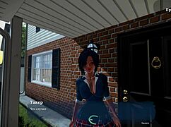 my sexy neighbor part 1: full 3d gameplay with naked outdoor action