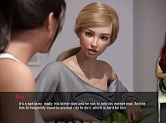 Kate explores secretary roleplay with upskirt teasing