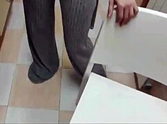 Milf Swallows Stepson's Cum In Kitchen