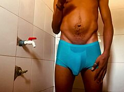 bathing while step sister fucks next room!