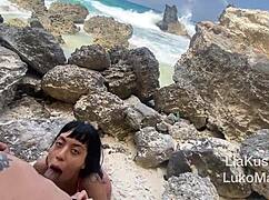 Man, I’m banging her ass on the beach and we got caught!