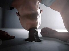 hard blowjob in army bathroom swallowing cum?