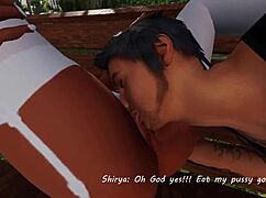 Beautiful anime of hardcore sex with a blonde babe