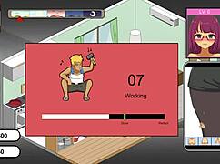 Ontrouwe big boobs vrouw in hentai game! 😜 Handyman Legend deel 2 wordt geil!