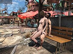 fallout 4 diamond city outdoor public scene