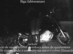 Naughty Milf Flashes Skirt Outdoors for Cuckold Thrill