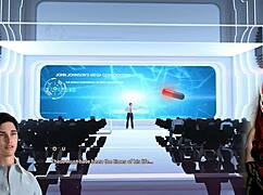 Gamer girl in see-through bra PLAYING a porn game in Apocalust 9