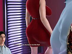 Dziewczyna gamerka w prześwitującym staniku GRA w grę porno w Apocalust 9