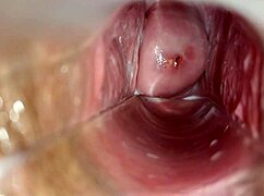 Ever seen an orgasm captured so close inside a wet vagina?