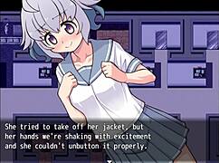 exhibitionist girl serina suzuyo flashes and masturbates in hentai game