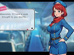 Geweldig begin met roodharige stewardess in Honeysun gameplay