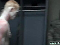 Army men endure hazing in showers before intense fucking