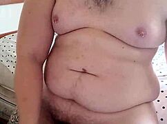 chubby guy relaxes with self-pleasure