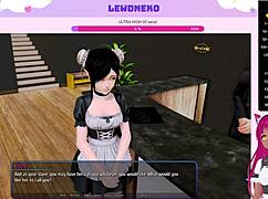 lewdneko explores bdsm slave and maid roles in harem hotel game