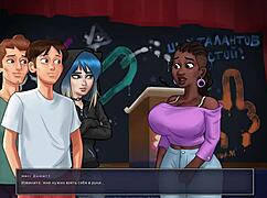 Mies, Summertime Saga osa 15 peli on villi sen ebony tytön kanssa! 🔥