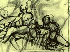 vintage erotic drawings with a retro anime vibe