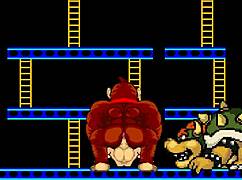 Bowser Koopa and Donkey Kong Clash with Mario in Wild Cartoon Action