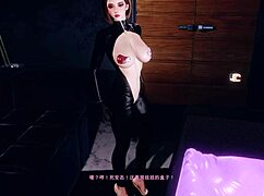 How hard did this 3D Asian slut get pounded by her fat boss?