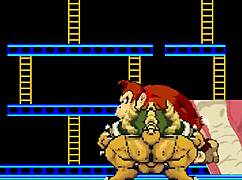 Bowser Koopa and Donkey Kong Clash with Mario in Wild Cartoon Action
