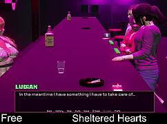 sheltered hearts unfolds in a dating game with anime characters