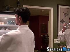 Intense Gay Asian BDSM Session with Anal Fingering, Blowjob, and Cumshot Explosion