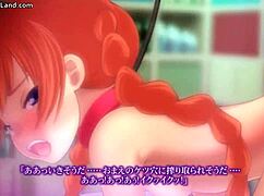 Yo, this hot redhead anime babe is getting wild and naughty!