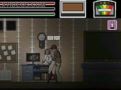 man explores pretty lady in spirit hunt ryona hentai game