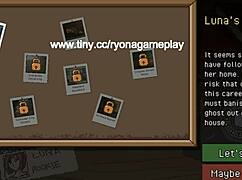 man explores pretty lady in spirit hunt ryona hentai game