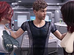 Elsie explores her dating life in stranded space 52 with cute mature outfit