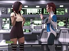 Elsie explores her dating life in stranded space 52 with cute mature outfit