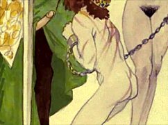 Винтаж еротична илюстрация от миналото