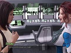 Elsie explores her dating life in stranded space 52 with cute mature outfit