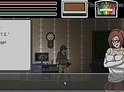 man explores pretty lady in spirit hunt ryona hentai game