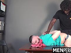 The twink gets interrogated to ensure no stolen items are hidden.